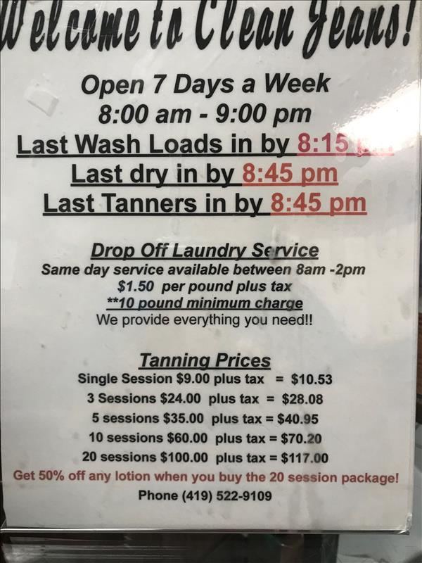Clean Jeans Laundry Room & Tanning Mansfield, OH